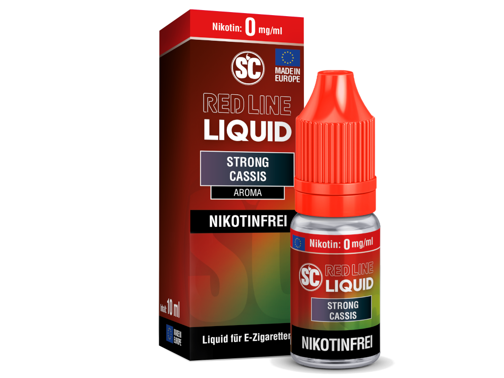 SC Red Line - Strong Cassis V2 - 10ml Fertigliquid (Nikotinfrei/Nikotinsalz)