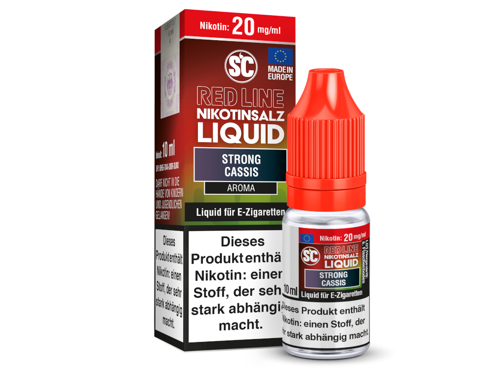 SC Red Line - Strong Cassis V2 - 10ml Fertigliquid (Nikotinfrei/Nikotinsalz)