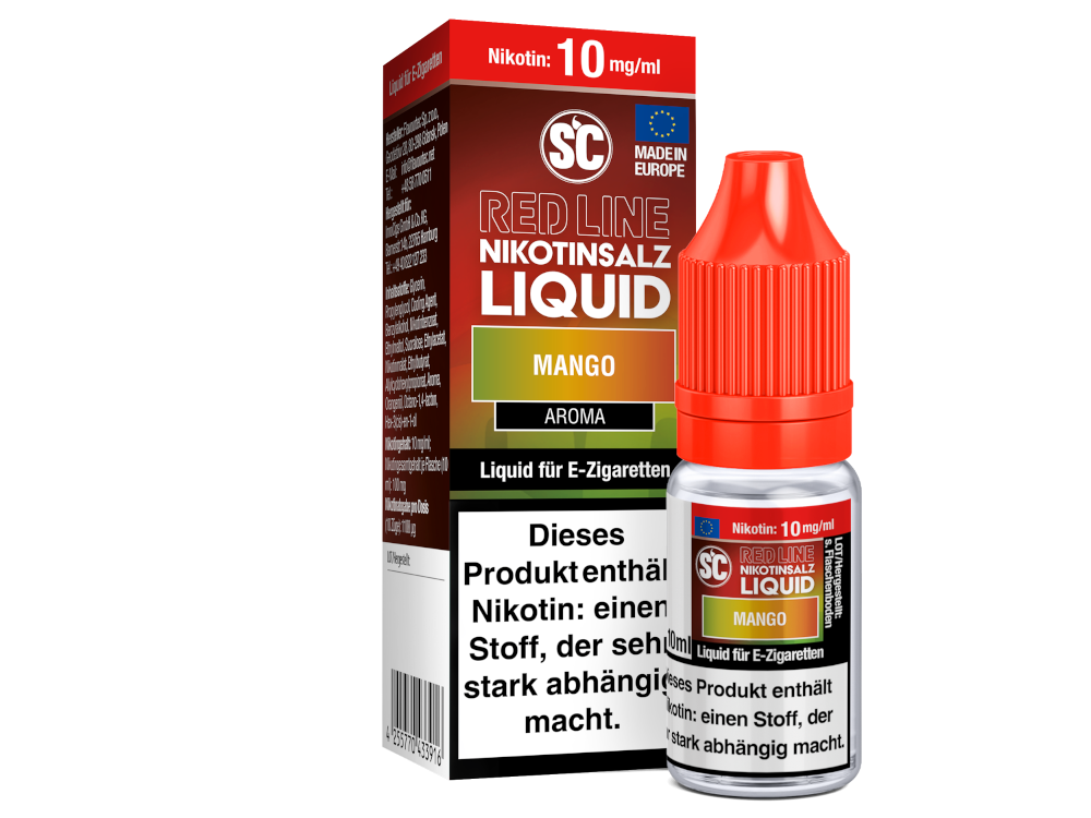 SC - Red Line - Mango - 10ml Fertigliquid (Nikotinfrei/Nikotinsalz)