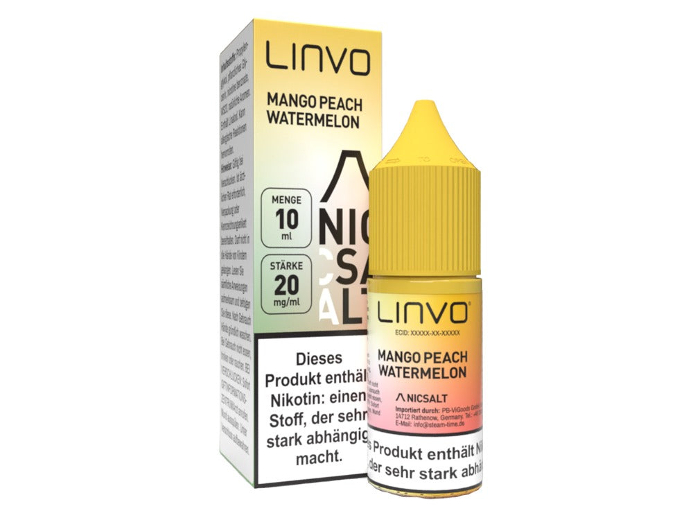 Linvo - Mango Peach Watermelon - 10ml Fertigliquid (Nikotinsalz)
