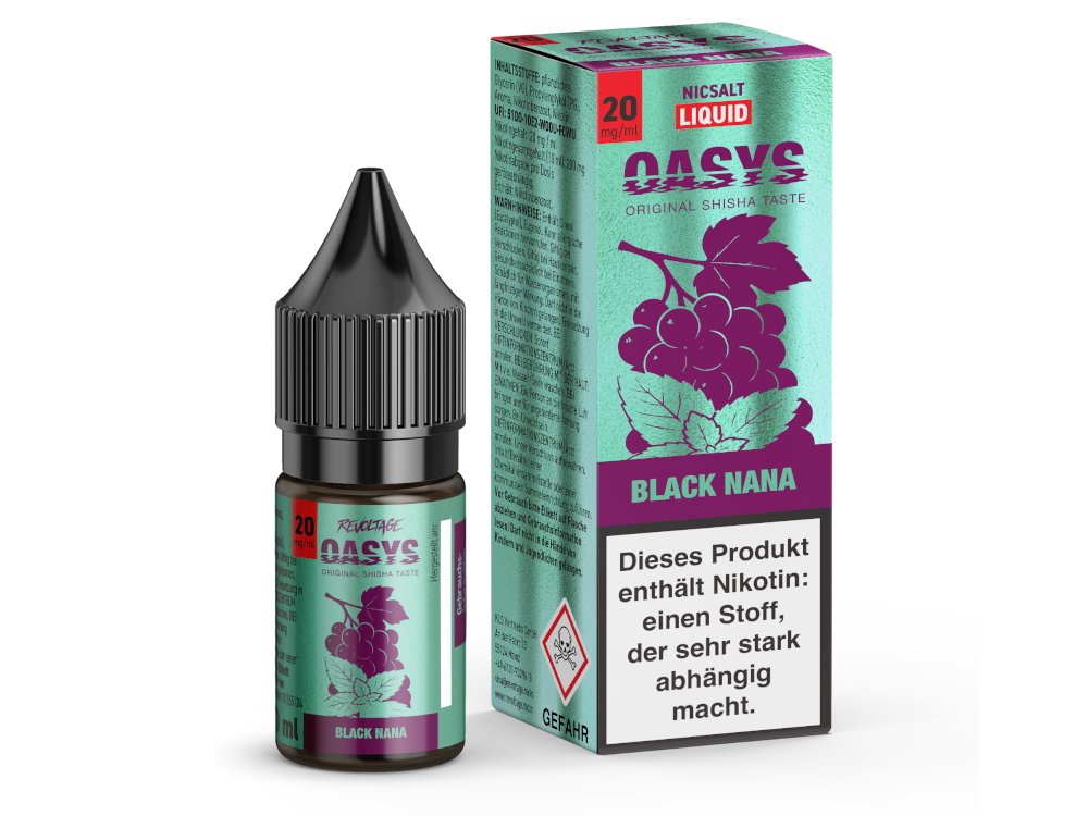 Revoltage OASYS - Black Nana - 10ml Fertigliquid (Hybrid Nikotinsalz)