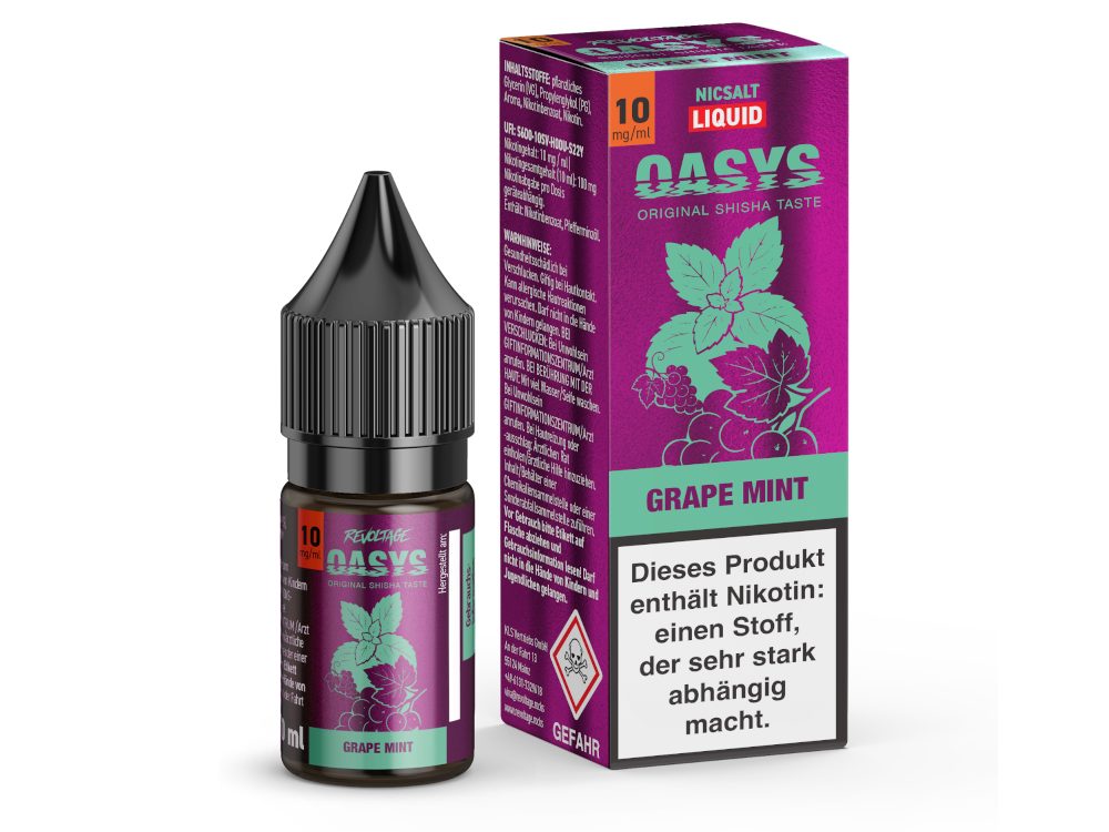Revoltage OASYS - Grape Mint - 10ml Fertigliquid (Hybrid Nikotinsalz)