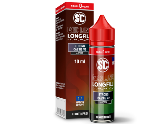 SC - Red Line - Strong Cassis V2 - 10ml Longfill Aroma (60ml Flasche)