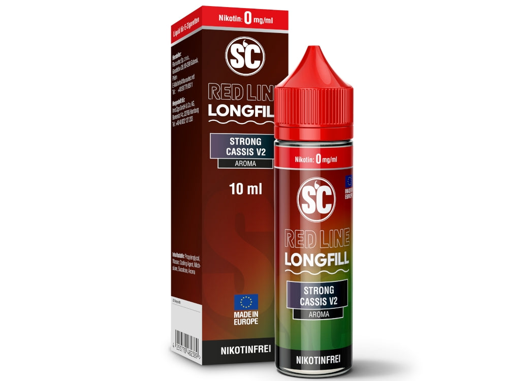 SC - Red Line - Strong Cassis V2 - 10ml Longfill Aroma (60ml Flasche)