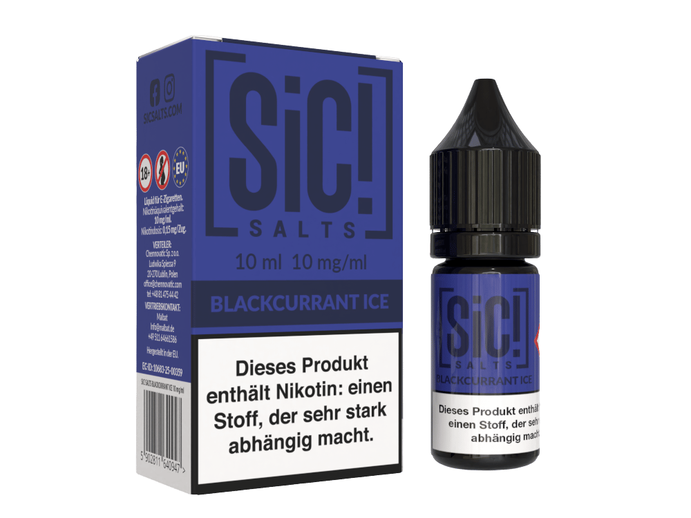 SiC! Salts - Blackcurrant Ice - 10ml Fertigliquid (Nikotinsalz)