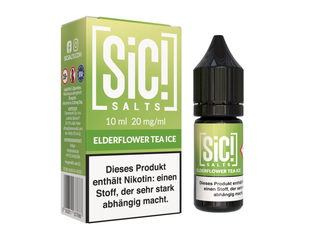 SiC! Salts - Elderflower Tea Ice - 10ml Fertigliquid (Nikotinsalz)