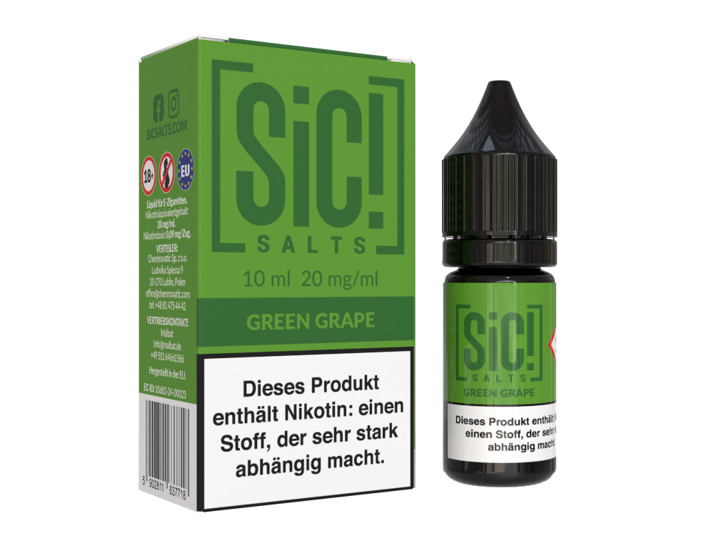 SiC! Salts - Green Grape - 10ml Fertigliquid (Nikotinsalz)