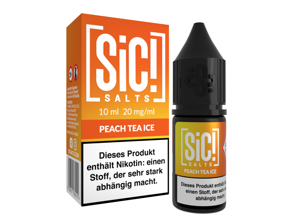 SiC! Salts - Peach Tea Ice - 10ml Fertigliquid (Nikotinsalz)