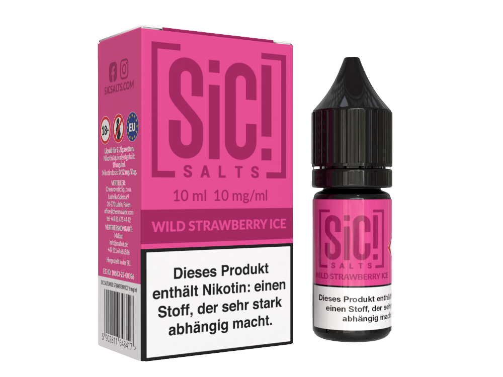SiC! Salts - Wild Strawberry Ice - 10ml Fertigliquid (Nikotinsalz)