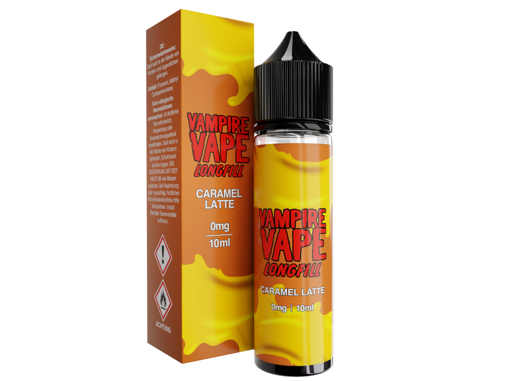 Vampire Vape - Dessert Collection - Caramel Latte - 10ml Longfill Aroma (60ml Flasche)