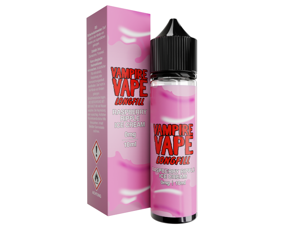 Vampire Vape - Dessert Collection - Raspberry Ripple Ice Cream - 10ml Longfill Aroma (60ml Flasche)
