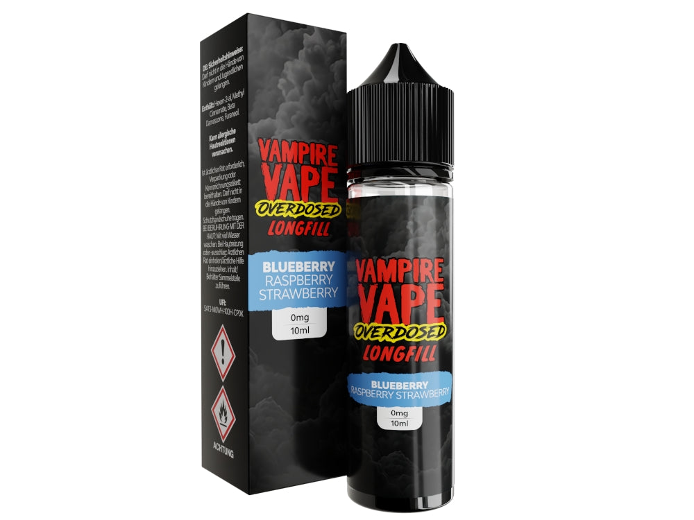 Vampire Vape - Overdosed - Blueberry Raspberry Strawberry - Longfill Aroma 10ml (60ml Flasche)
