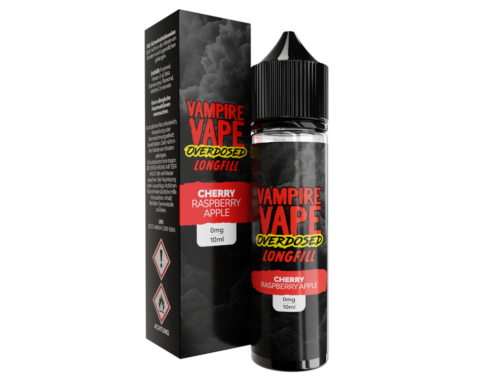 Vampire Vape - Overdosed - Cherry Raspberry Apple - Longfill Aroma 10ml (60ml Flasche)