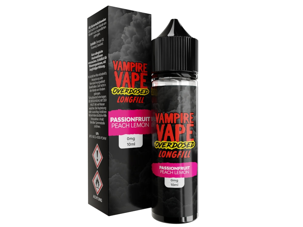 Vampire Vape - Overdosed - Passionfruit Peach Lemon - Longfill Aroma 10ml (60ml Flasche)