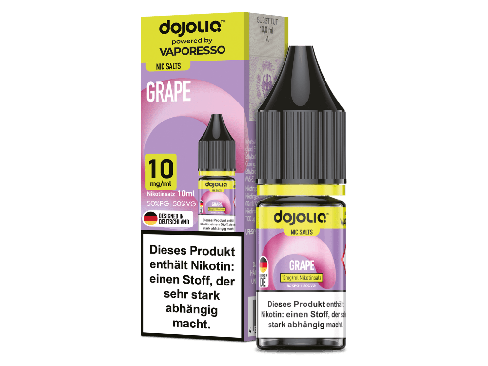 Dojoliq - Grape - 10ml Fertigliquid (Nikotinsalz) - Grape 1er Packung 10 mg/ml - Vapes4you