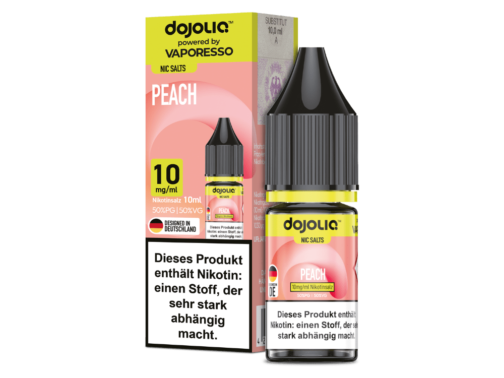 Dojoliq - Peach - 10ml Fertigliquid (Nikotinsalz) - Peach 1er Packung 10 mg/ml - Vapes4you