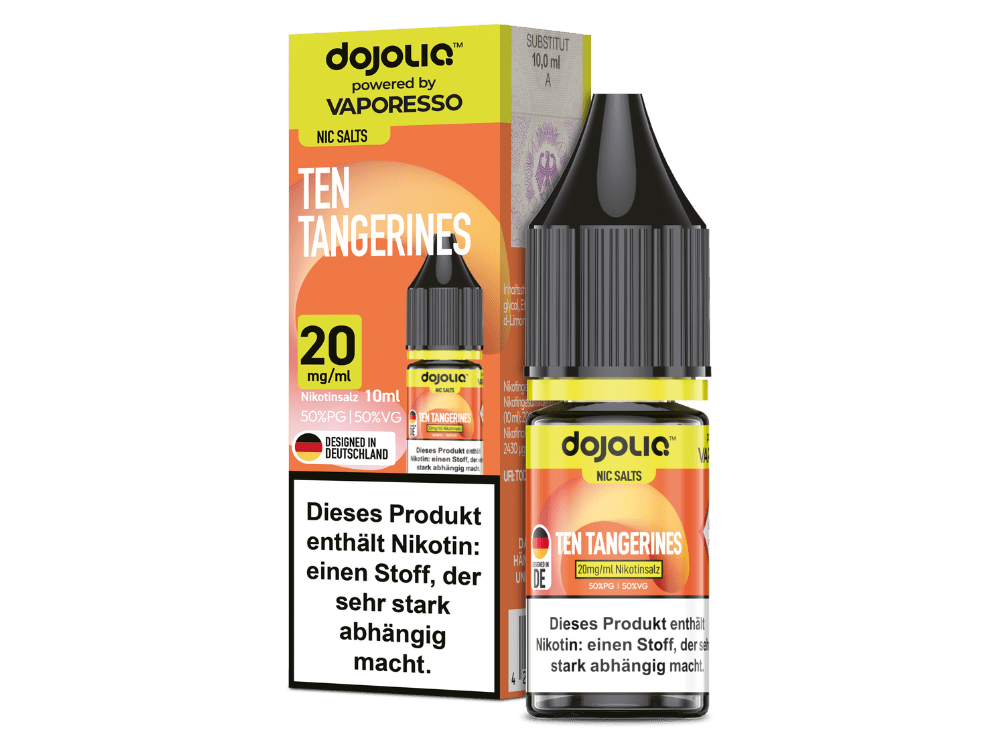 Dojoliq - Ten Tangerines - 10ml Fertigliquid (Nikotinsalz) - Ten Tangerines 1er Packung 20 mg/ml - Vapes4you