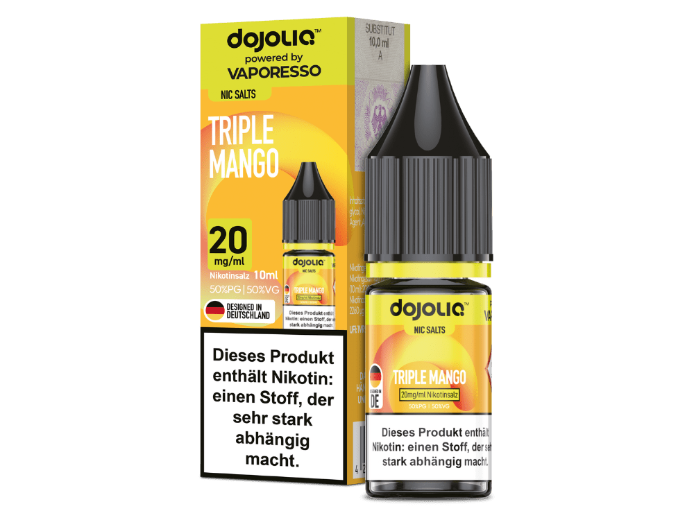 Dojoliq - Triple Mango - 10ml Fertigliquid (Nikotinsalz) - Triple Mango 1er Packung 20 mg/ml - Vapes4you