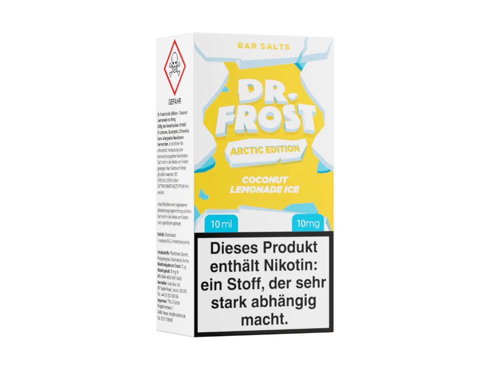 Dr. Frost - Arctic Edition - Coconut Lemonade Ice - 10ml Fertigliquid (Nikotinsalz) - Coconut Lemonade Ice 1er Packung 10 mg/ml - Vapes4you