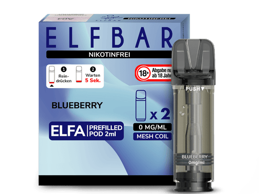 Elf Bar - Elfa - 2ml Prefilled Pods (2 Stück) - Blueberry 1er Packung 0 mg/ml - Vapes4you