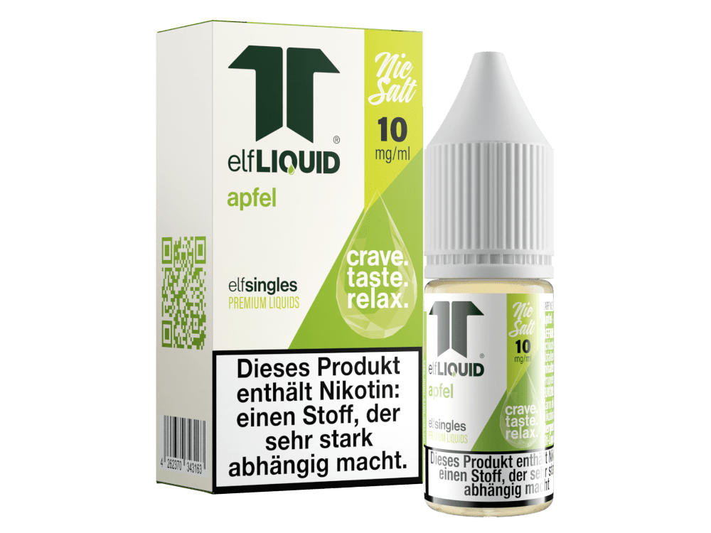 Elf - Liquid - Single - Apfel - 10ml Fertigliquid (Nikotinsalz) - Apfel 1er Packung 10 mg/ml - Vapes4you