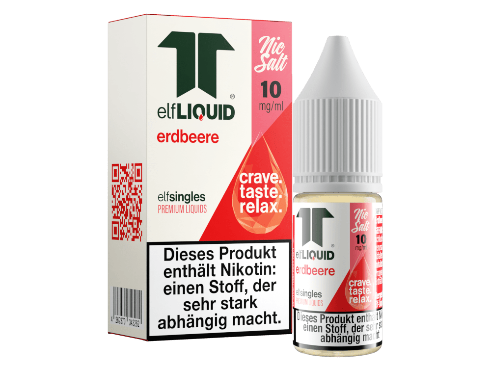 Elf - Liquid - Single - Erdbeere - 10ml Fertigliquid (Nikotinsalz) - Erdbeere 1er Packung 10 mg/ml - Vapes4you