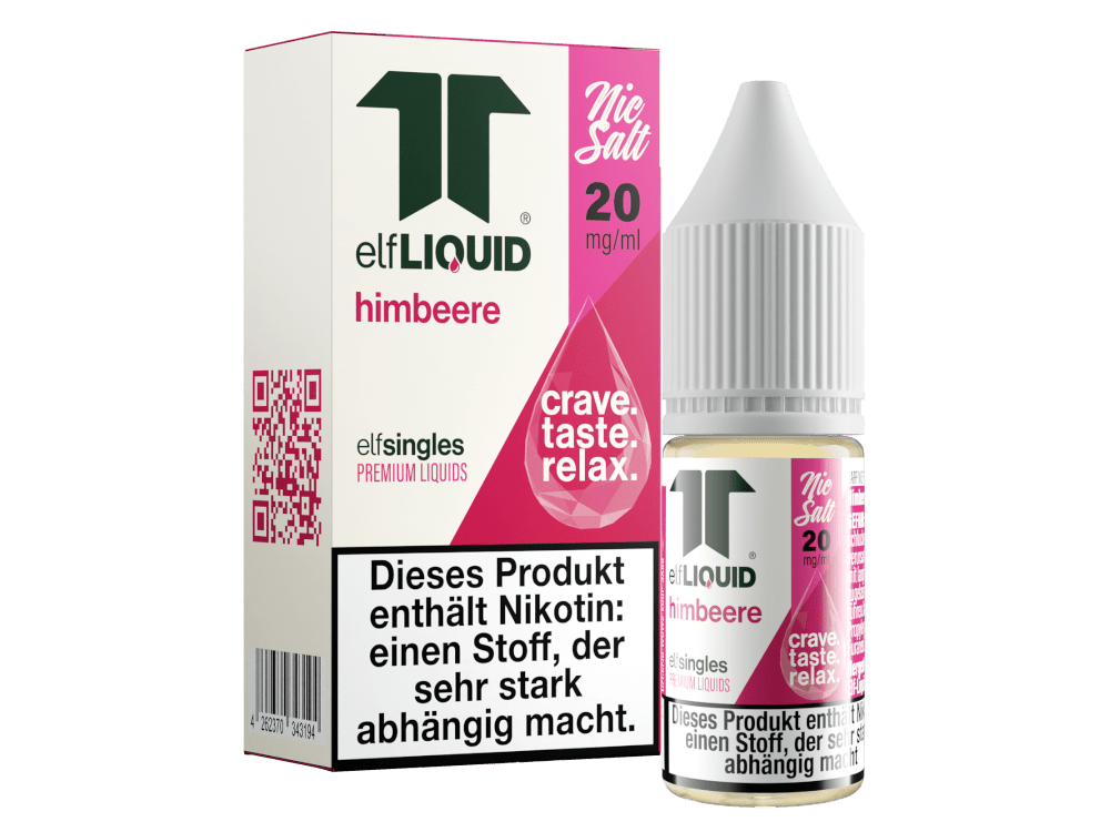 Elf - Liquid - Single - Himbeere - 10ml Fertigliquid (Nikotinsalz) - Himbeere 1er Packung 20 mg/ml - Vapes4you