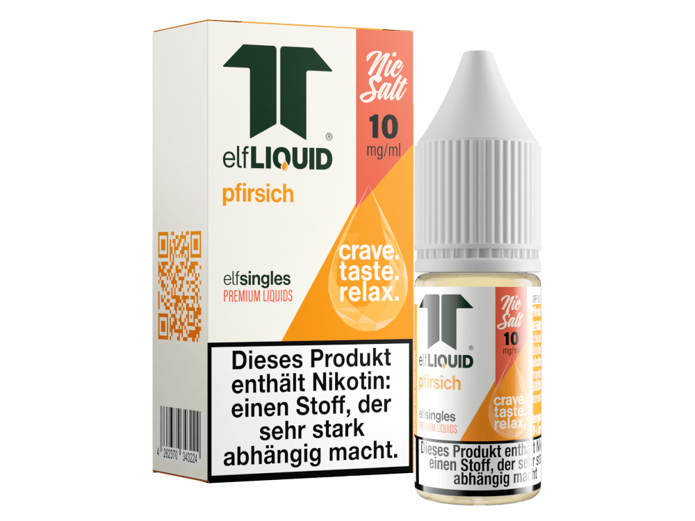 Elf - Liquid - Single - Pfirsich - 10ml Fertigliquid (Nikotinsalz) - Pfirsich 1er Packung 10 mg/ml - Vapes4you