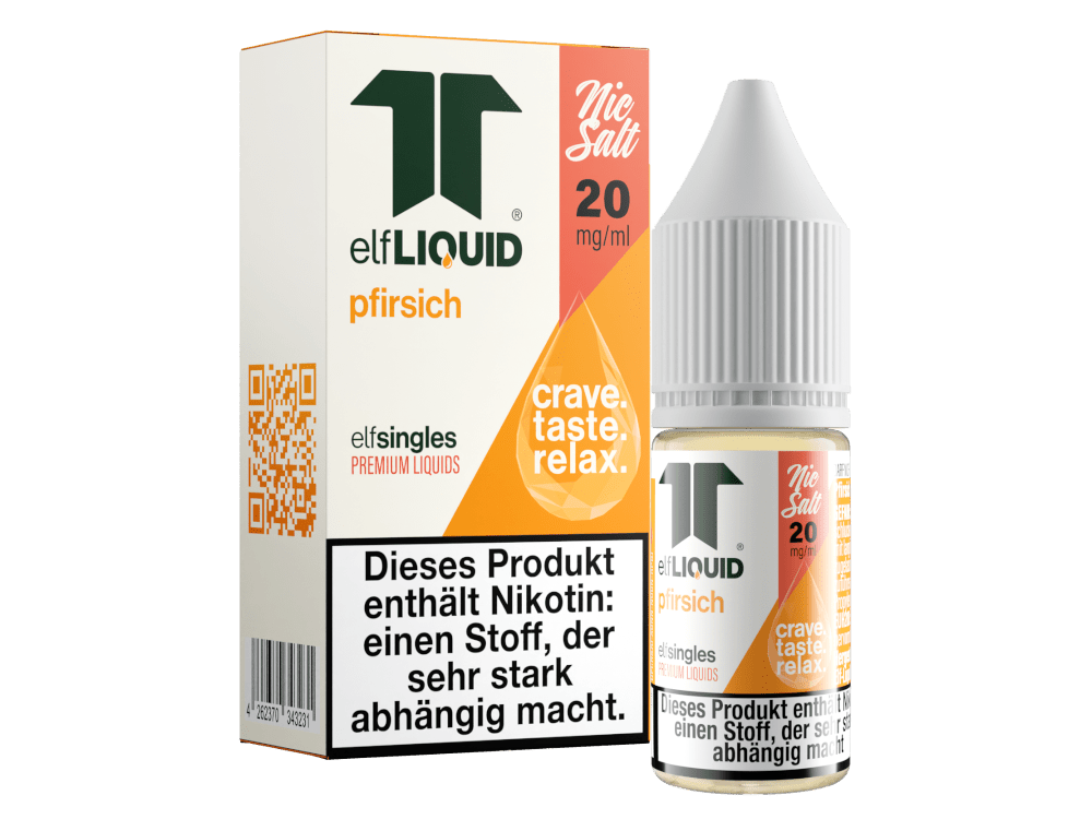 Elf - Liquid - Single - Pfirsich - 10ml Fertigliquid (Nikotinsalz) - Pfirsich 1er Packung 20 mg/ml - Vapes4you
