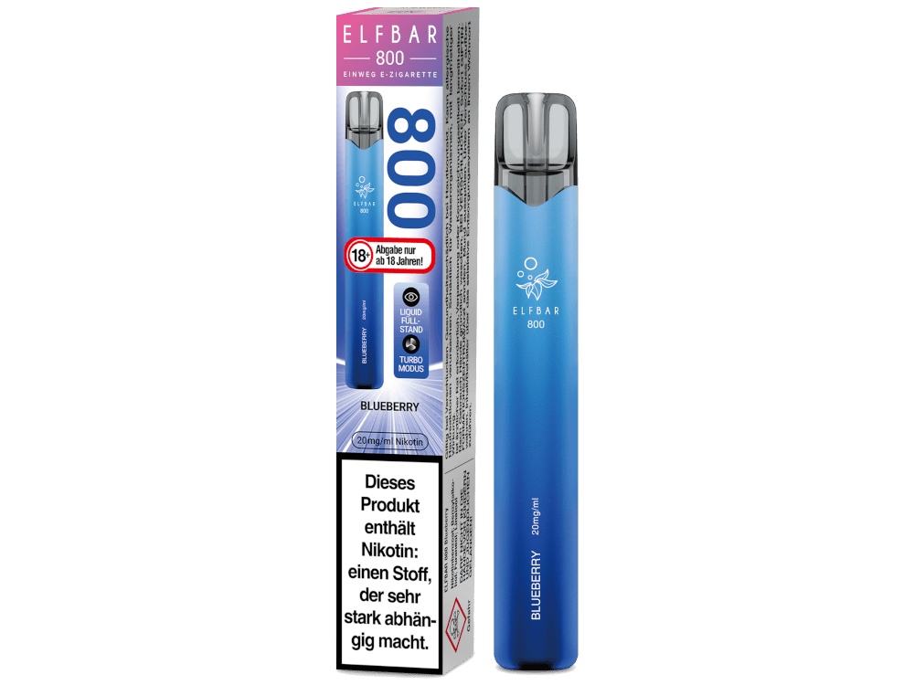 Elfbar - 800 - Einweg E - Zigarette (Nikotinsalz) - Blueberry 1er Packung 20 mg/ml - Vapes4you