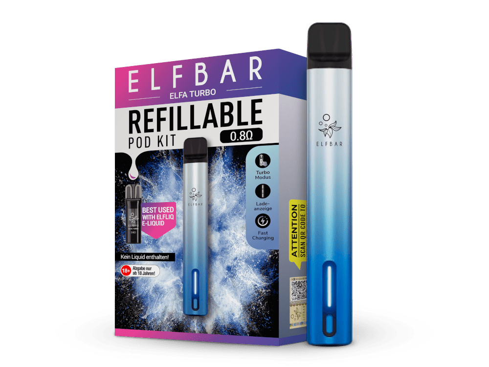 Elfbar - Elfa Turbo - E - Zigaretten Set - aurora - cyan 1er Packung - Vapes4you