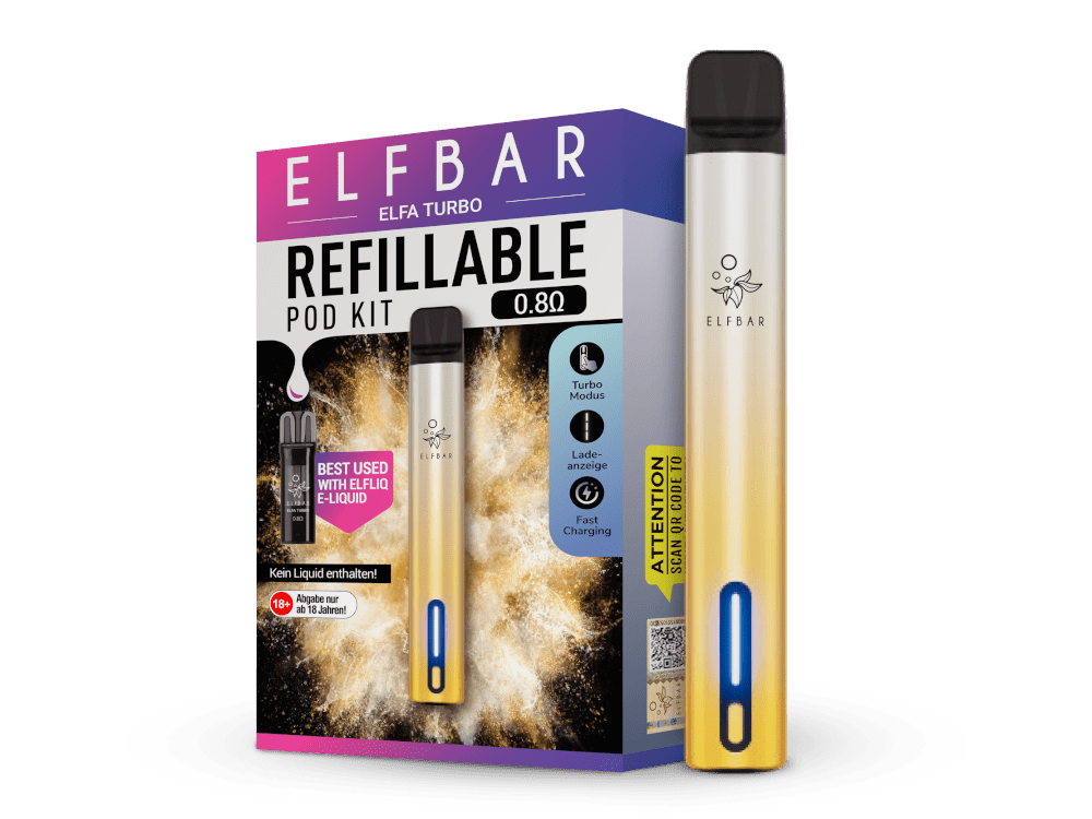 Elfbar - Elfa Turbo - E - Zigaretten Set - aurora - schwarz 1er Packung - Vapes4you