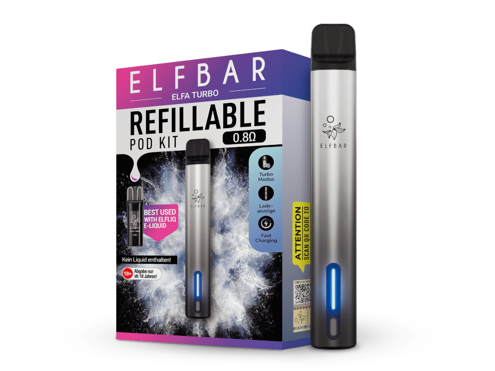 Elfbar - Elfa Turbo - E - Zigaretten Set - aurora - schwarz 1er Packung - Vapes4you
