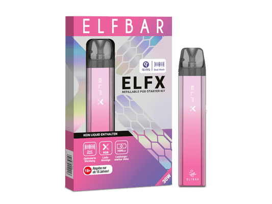 Elfbar - Elfx - E - Zigaretten Set - silber - pink 1er Packung - Vapes4you