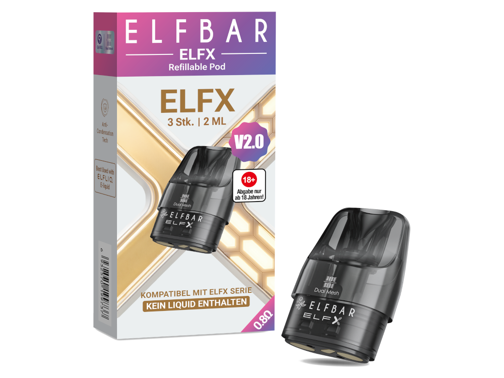 Elfbar - Elfx 2 - 2ml Pods mit Head (3 Stück)