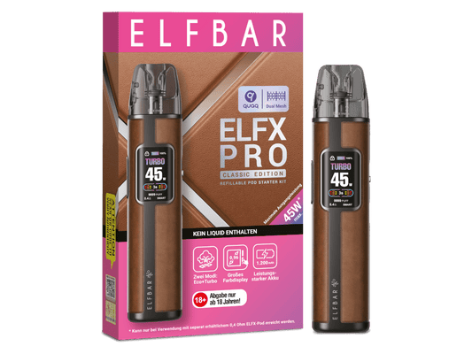 Elfbar - Elfx Pro - E - Zigaretten Set - braun 1er Packung - Vapes4you