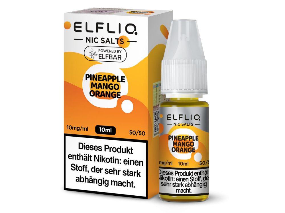 ELFLIQ - Pineapple Mango Orange - 10ml Fertigliquid (Nikotinsalz) - 1er Packung 10 mg/ml - Vapes4you
