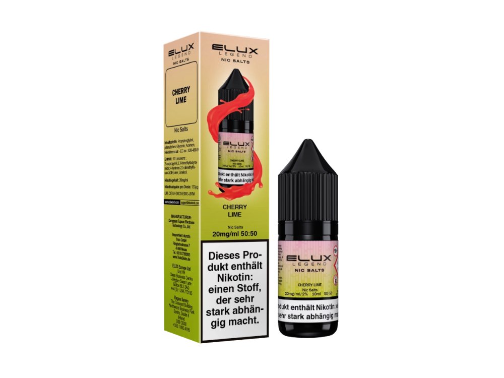 Elux - Cherry Lime - 10ml Fertigliquid (Nikotinsalz) - Cherry Lime 1er Packung 10 mg/ml - Vapes4you