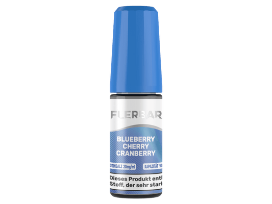 Flerbar Liquid - Blueberry Cherry Cranberry - 10ml Fertigliquid (Nikotinsalz) - Blueberry Cherry Cranberry 1er Packung 20 mg/ml - Vapes4you