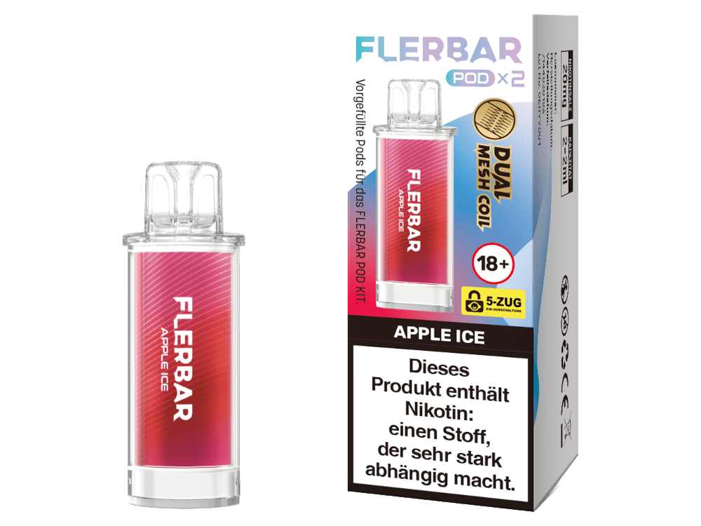 Flerbar - POD - 2ml Prefilled Pods (2 Stück) - Apple Ice 1er Packung - Vapes4you
