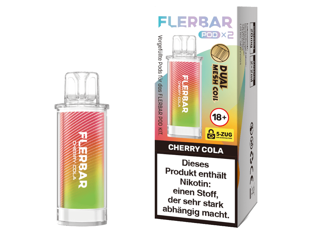 Flerbar - POD - 2ml Prefilled Pods (2 Stück) - Cherry Cola 1er Packung - Vapes4you