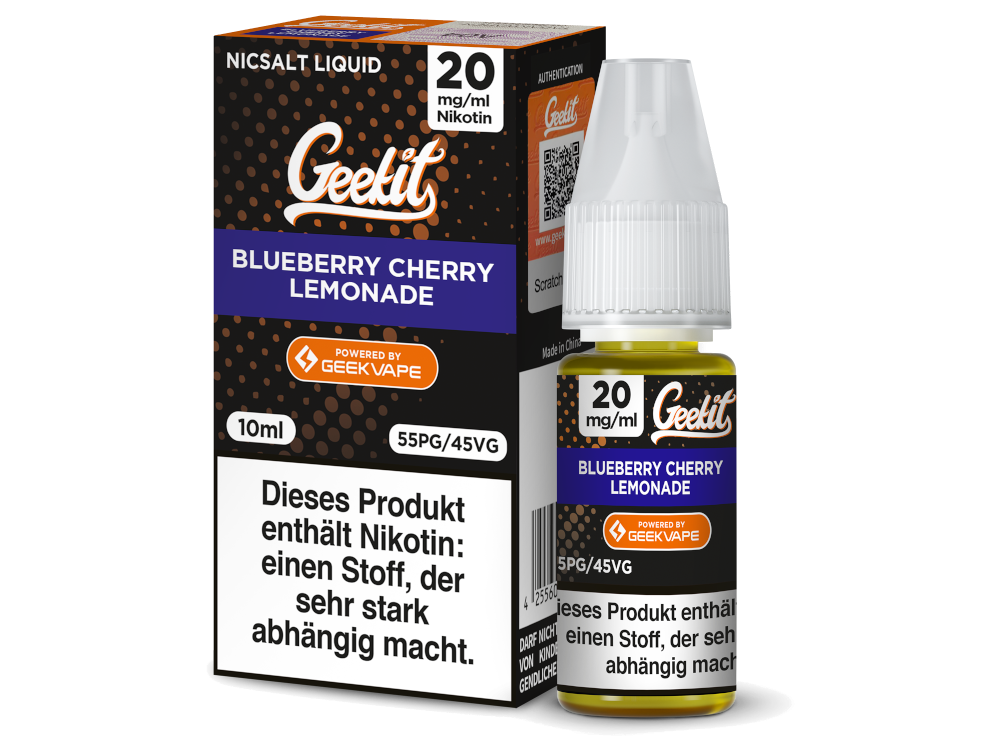 GeekVape - Geekit - Blueberry Cherry Lemonade - 10ml Fertigliquid (Nikotinsalz)