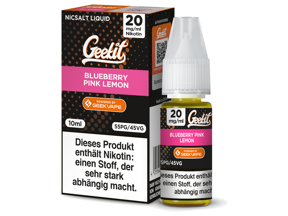 GeekVape - Geekit - Blueberry Pink Lemon - 10ml Fertigliquid (Nikotinsalz)