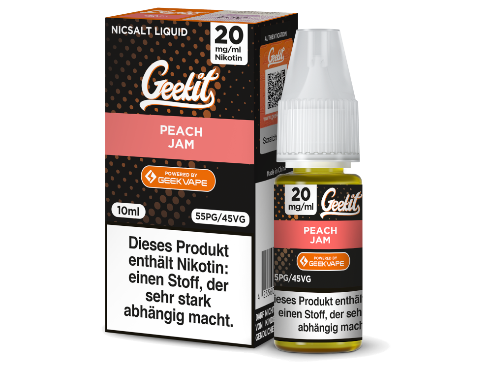 GeekVape - Geekit - Peach Jam - 10ml Fertigliquid (Nikotinsalz)