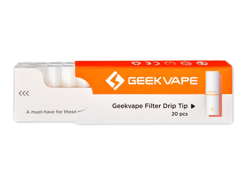 GeekVape - Filter Drip Tip (20 Stück pro Packung) - weiß 1er Packung - Vapes4you