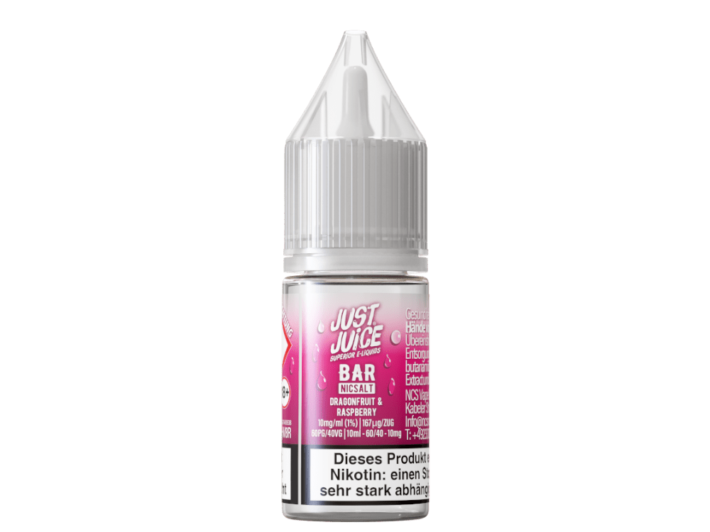 Just Juice - Bar - Dragonfruit & Raspberry - 10ml Fertigliquid (Nikotinsalz) - Dragonfruit & Raspberry 1er Packung 10 mg/ml - Vapes4you