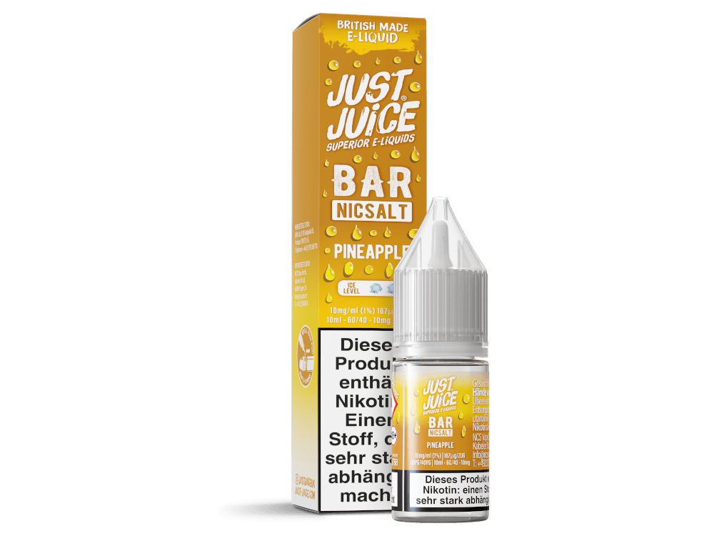 Just Juice - Bar - Pineapple - 10ml Fertigliquid (Nikotinsalz) - Pineapple 1er Packung 10 mg/ml - Vapes4you
