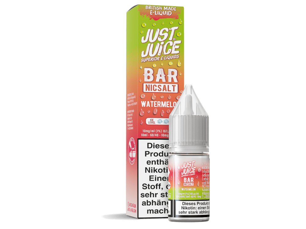 Just Juice - Bar - Watermelon - 10ml Fertigliquid (Nikotinsalz) - Watermelon 1er Packung 10 mg/ml - Vapes4you