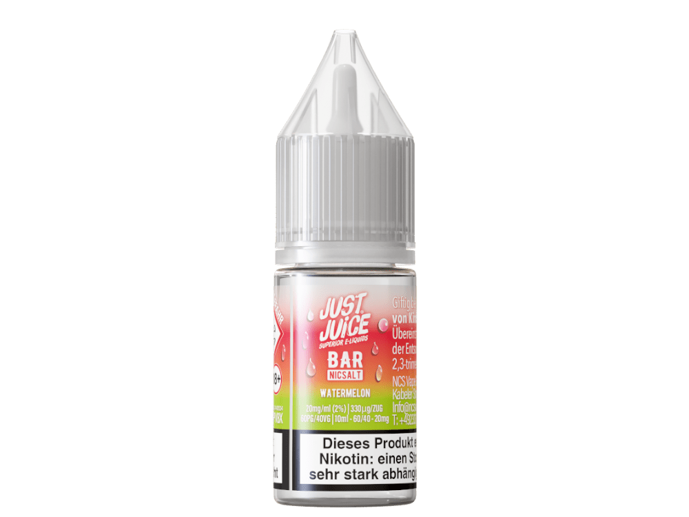 Just Juice - Bar - Watermelon - 10ml Fertigliquid (Nikotinsalz) - Watermelon 1er Packung 20 mg/ml - Vapes4you
