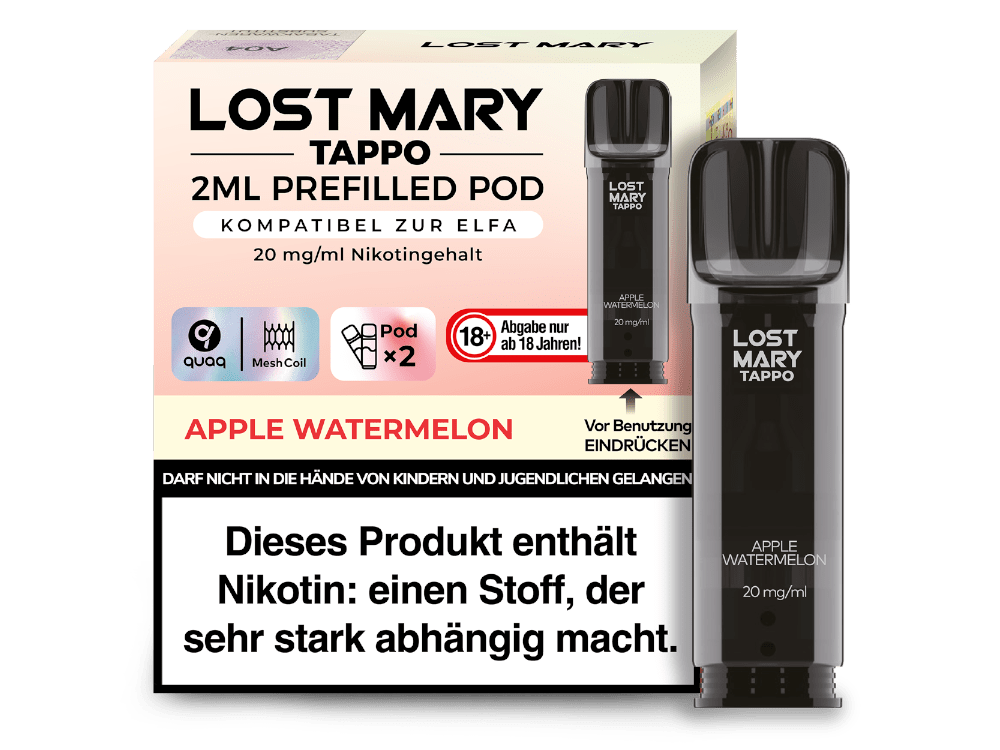 Lost Mary - Tappo - 2ml Prefilled Pods (2 Stück) - Apple Watermelon 1er Packung 20 mg/ml - Vapes4you